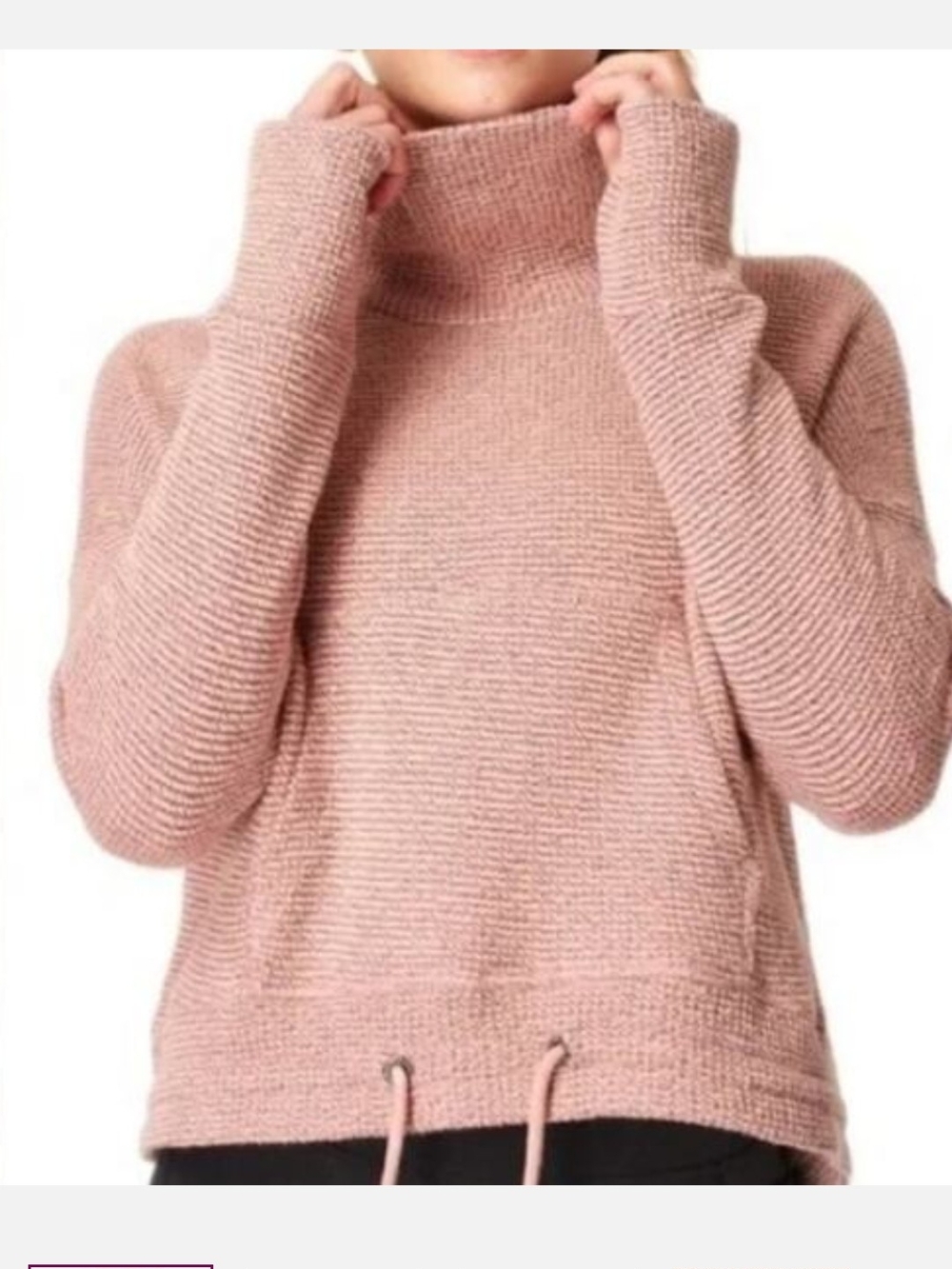 Sweaty Betty Restful Boucle Sweatshirt Pink Marl Size Large